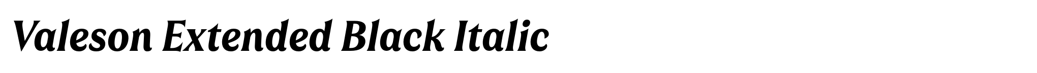 Valeson Extended Black Italic image