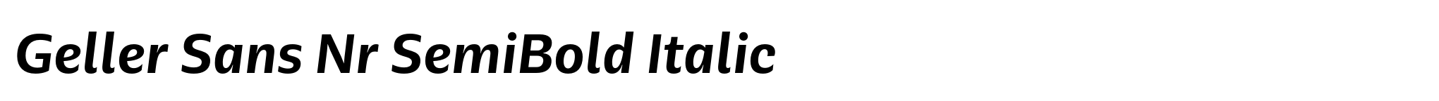 Geller Sans Nr SemiBold Italic image