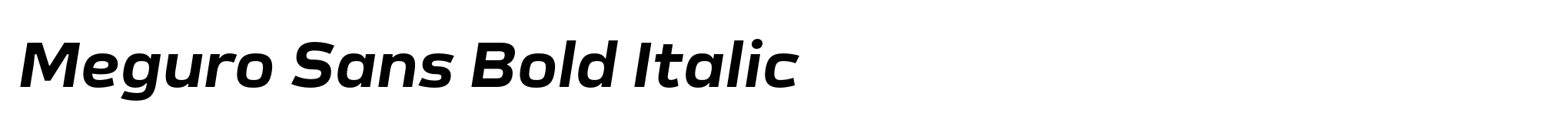 Meguro Sans Bold Italic image