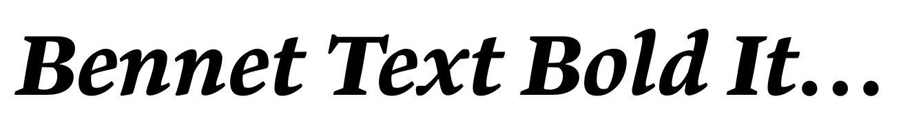 Bennet Text Bold Italic