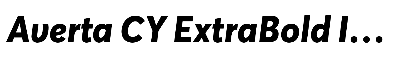 Averta CY ExtraBold Italic