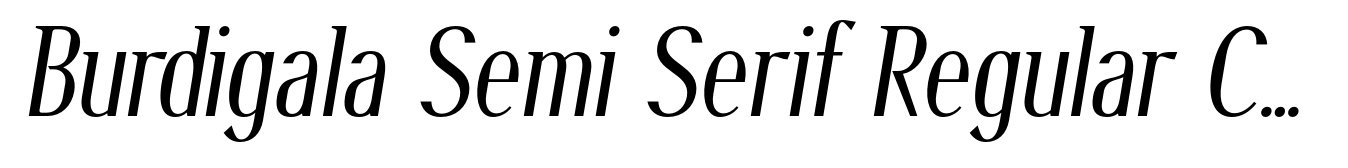 Burdigala Semi Serif Regular Condensed Italic