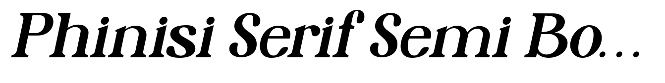 Phinisi Serif Semi Bold Italic