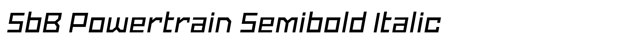 SbB Powertrain Semibold Italic image
