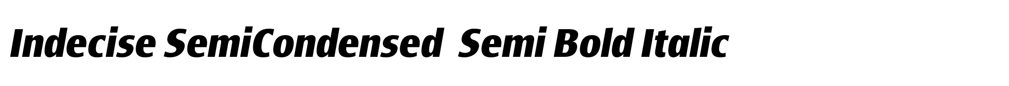 Indecise SemiCondensed  Semi Bold Italic image