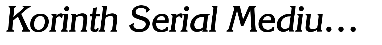 Korinth Serial Medium Italic