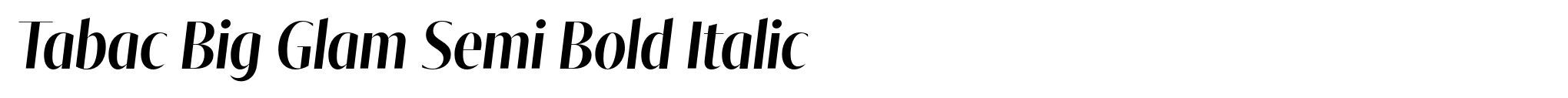 Tabac Big Glam Semi Bold Italic image