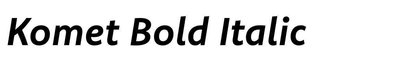 Komet Bold Italic