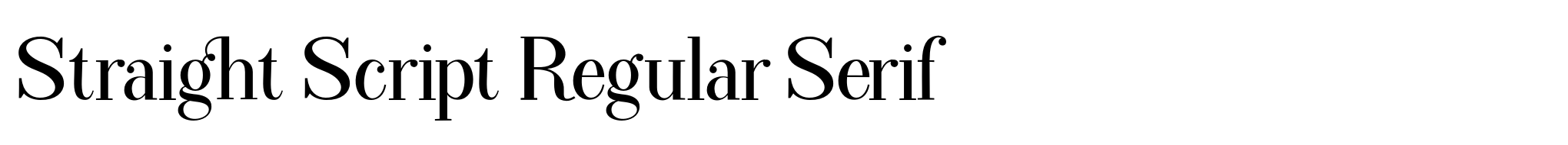 Straight Script Regular Serif image