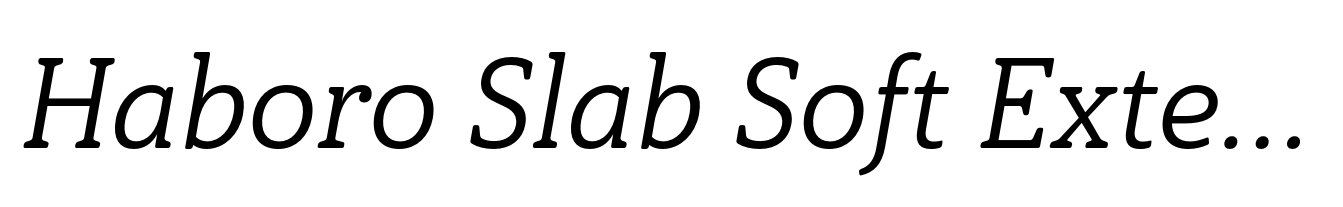 Haboro Slab Soft Extended Regular Italic