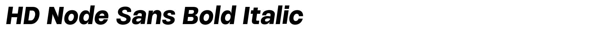 HD Node Sans Bold Italic image