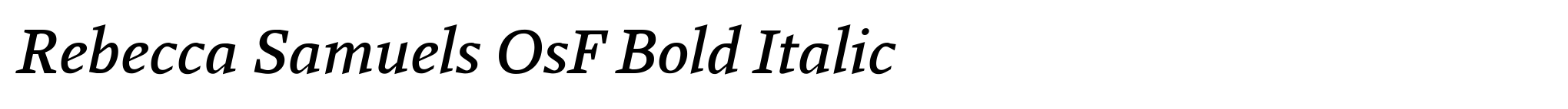 Rebecca Samuels OsF Bold Italic image