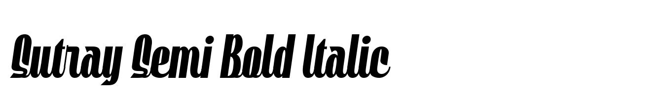 Sutray Semi Bold Italic