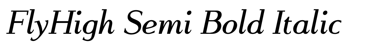 FlyHigh Semi Bold Italic