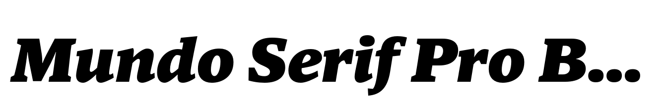 Mundo Serif Pro Black Italic