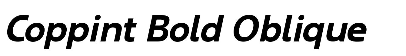 Coppint Bold Oblique