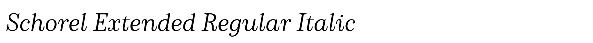 Schorel Extended Regular Italic image
