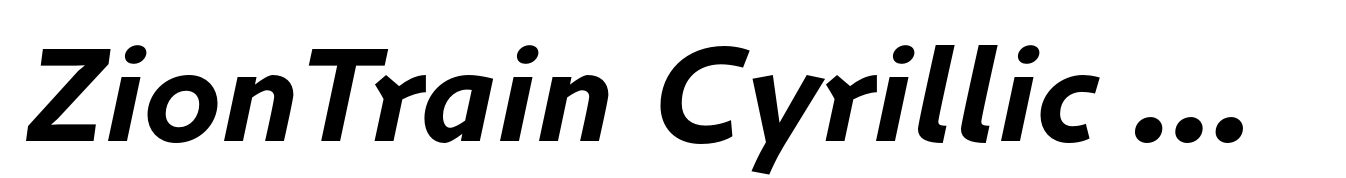 ZionTrain Cyrillic Bold Italic