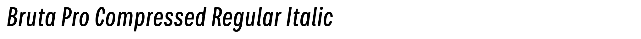 Bruta Pro Compressed Regular Italic image