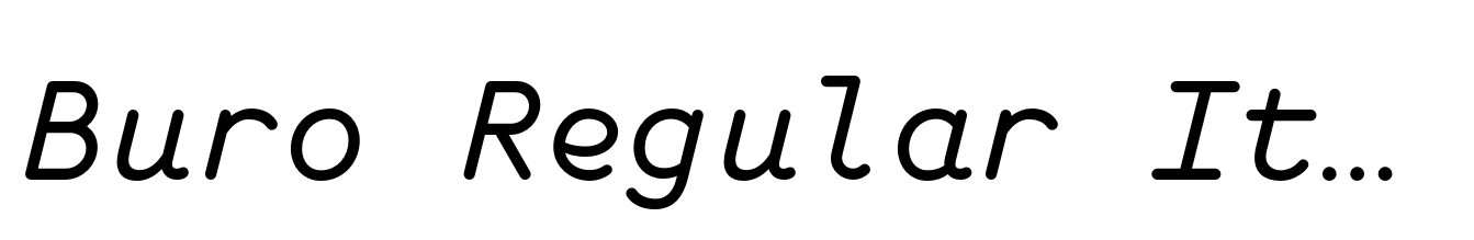 Buro Regular Italic