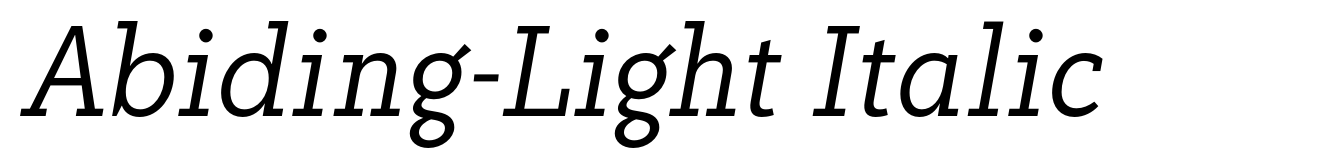 Abiding-Light Italic