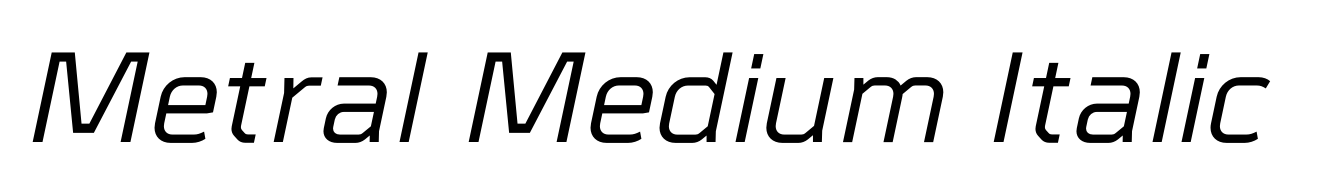 Metral Medium Italic