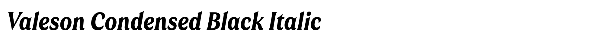 Valeson Condensed Black Italic image