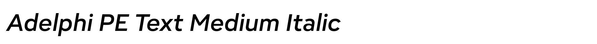 Adelphi PE Text Medium Italic image