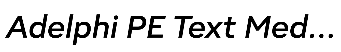 Adelphi PE Text Medium Italic