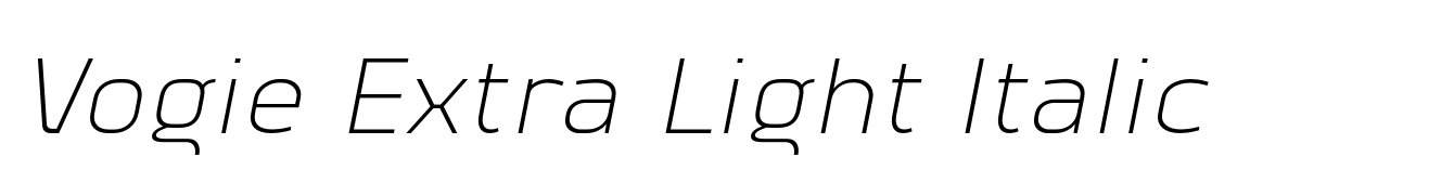 Vogie Extra Light Italic