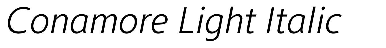 Conamore Light Italic