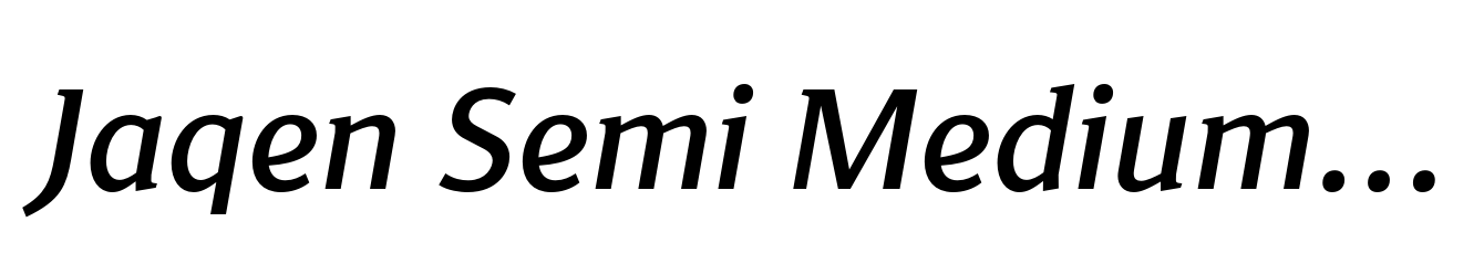 Jaqen Semi Medium Italic