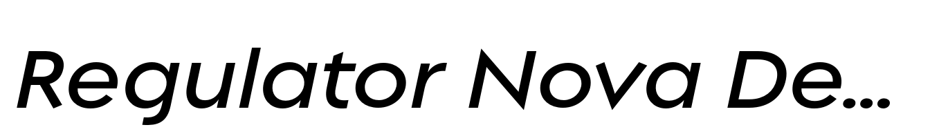 Regulator Nova Demi Bold Italic