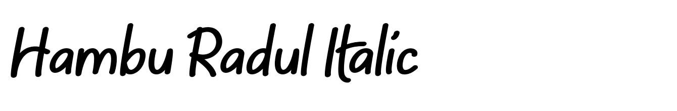 Hambu Radul Italic
