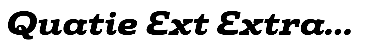 Quatie Ext ExtraBold Italic