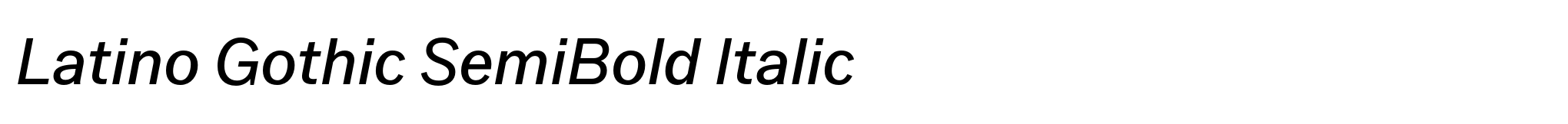Latino Gothic SemiBold Italic image