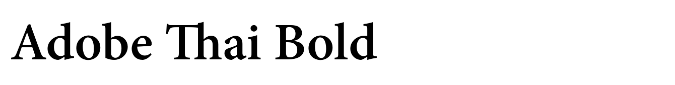 Adobe Thai Bold