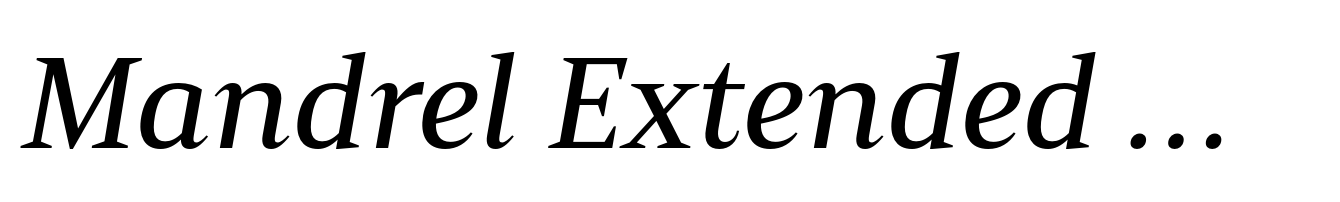 Mandrel Extended Medium Italic