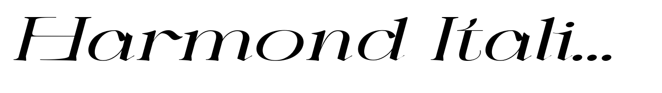 Harmond Italic Extra Expanded