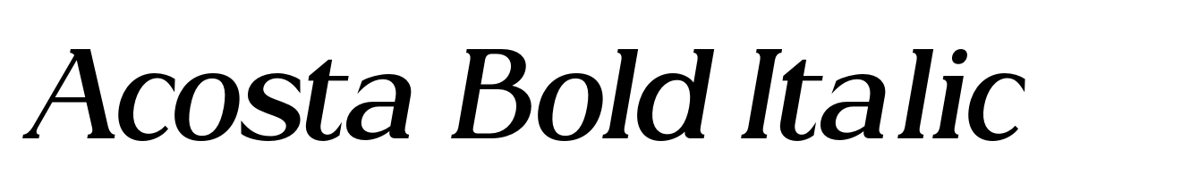 Acosta Bold Italic