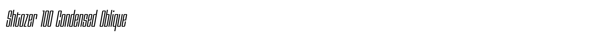 Shtozer 100 Condensed Oblique image