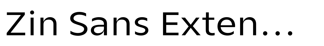 Zin Sans Extended Regular