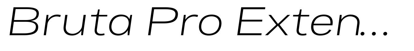 Bruta Pro Extended Light Italic
