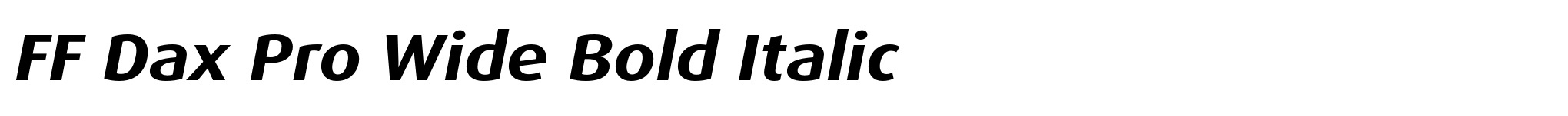 FF Dax Pro Wide Bold Italic image