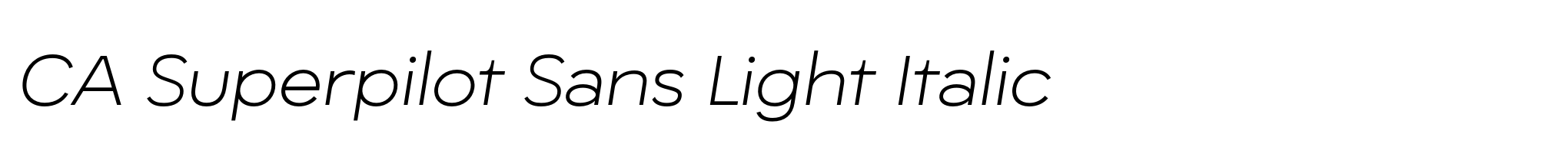 CA Superpilot Sans Light Italic image