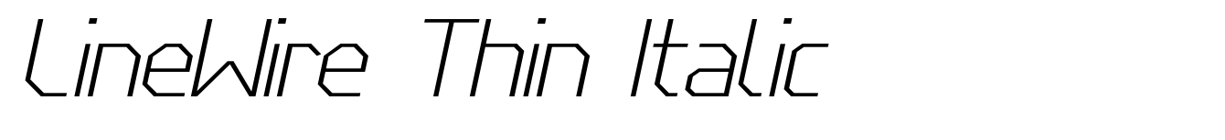 LineWire Thin Italic