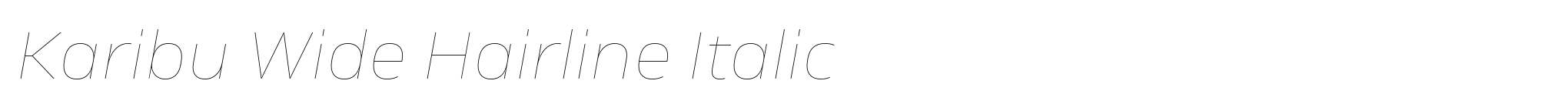 Karibu Wide Hairline Italic image