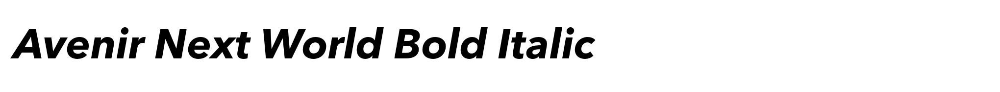 Avenir Next World Bold Italic image