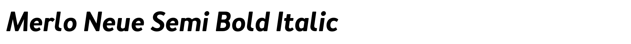 Merlo Neue Semi Bold Italic image