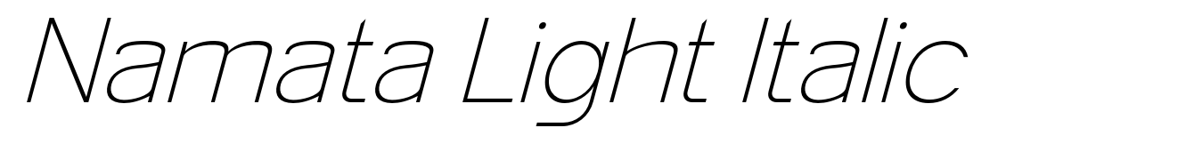 Namata Light Italic